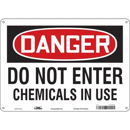 Chemical Sign,14" W,10" H,0.055" Thick (