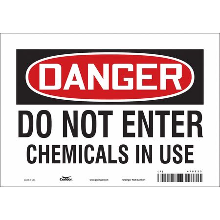 Chemical Sign,10"w,7" H,0.004" Thickness