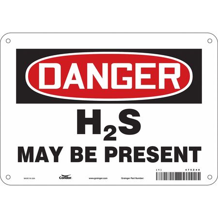 Chemical Sign,10"w,7" H,0.055" Thickness