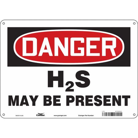 Chemical Sign,14" W,10" H,0.055" Thick (