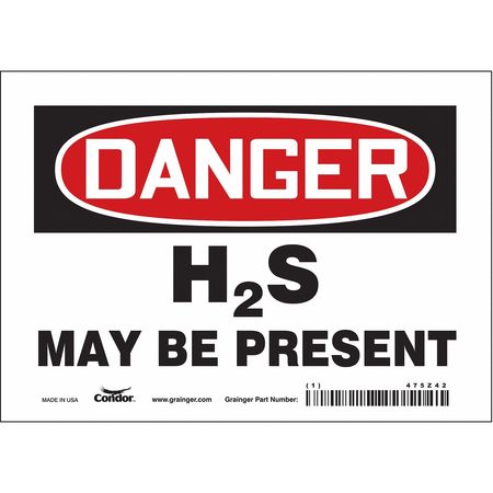 Chemical Sign,7" W,5" H,0.004" Thickness