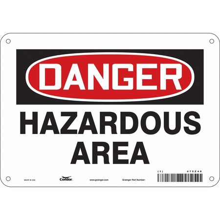 Chemical Sign,10"w,7" H,0.055" Thickness