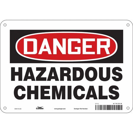 Chemical Sign,10"w,7" H,0.055" Thickness