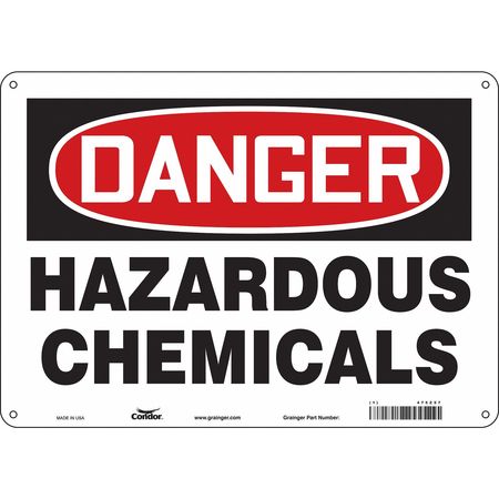 Chemical Sign,14" W,10" H,0.055" Thick (