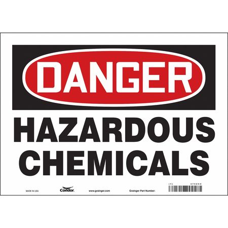 Chemical Sign,14" W,10" H,0.004" Thick (