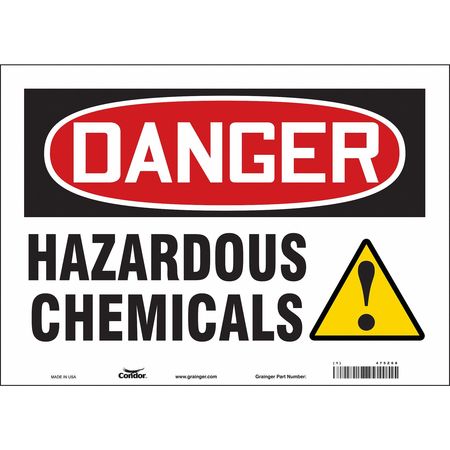 Chemical Sign,14" W,10" H,0.004" Thick (