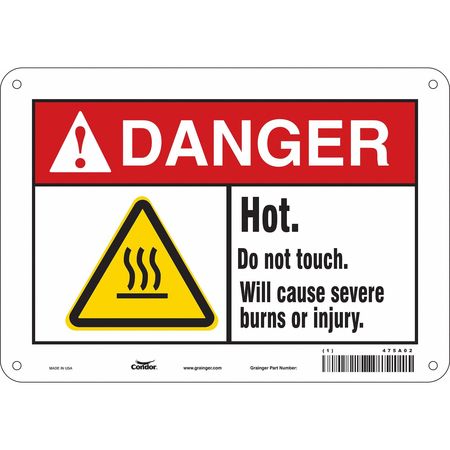 Danger Sign,10" W X 7" H,0.055" Thick (3