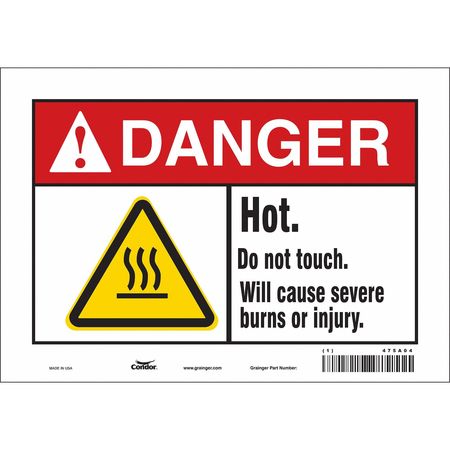 Danger Sign,10" W X 7" H,0.004" Thick (5