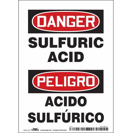 Chemical Sign,5" W,7" H,0.004" Thickness