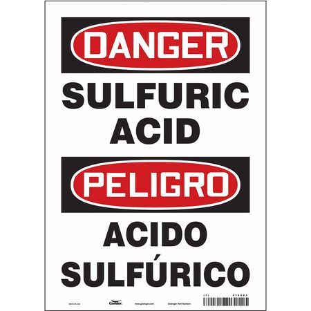 Chemical Sign,10" W,14" H,0.004" Thick (