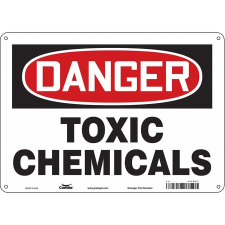 Chemical Sign,14" W,10" H,0.055" Thick (