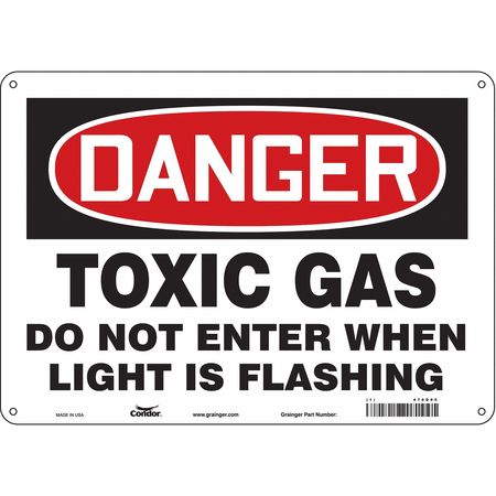 Chemical Sign,14" W,10" H,0.055" Thick (