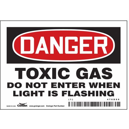 Chemical Sign,5" W,3-1/2" H,0.004" Thick