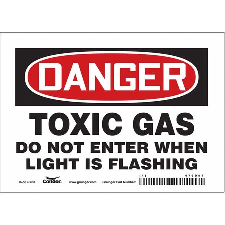 Chemical Sign,7" W,5" H,0.004" Thickness