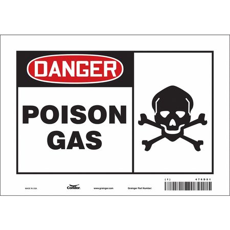 Chemical Sign,10"w,7" H,0.004" Thickness