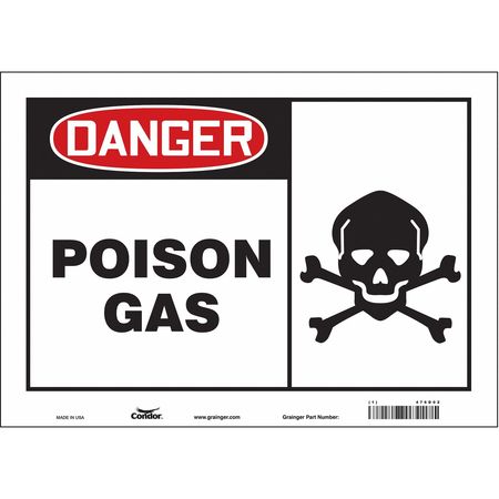 Chemical Sign,14" W,10" H,0.004" Thick (