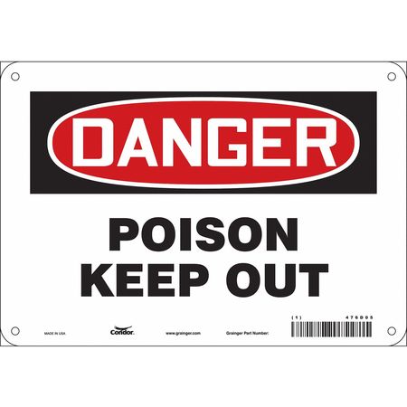 Chemical Sign,10"w,7" H,0.055" Thickness