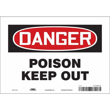 Chemical Sign,10"w,7" H,0.004" Thickness