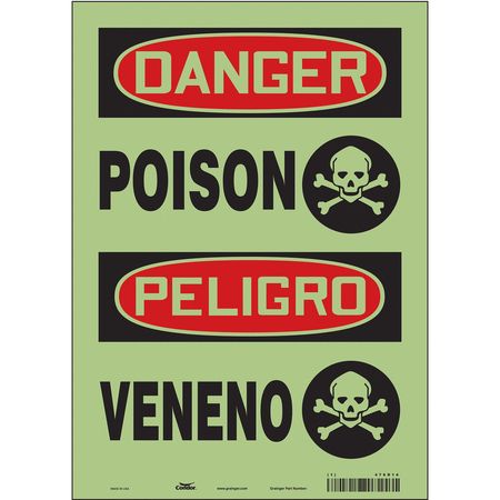 Chemical Sign,10" W,14" H,0.010" Thick (