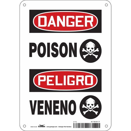 Chemical Sign,7"w,10" H,0.055" Thickness