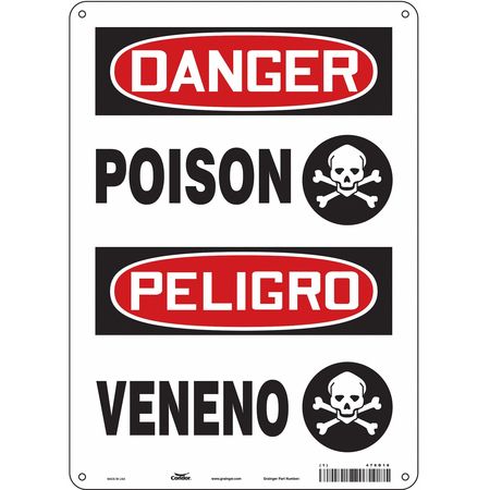 Chemical Sign,10" W,14" H,0.055" Thick (