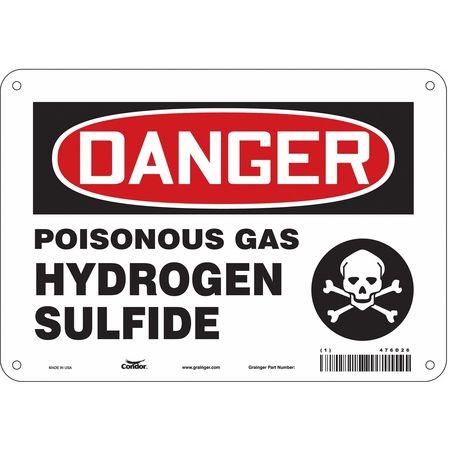 Chemical Sign,10"w,7" H,0.055" Thickness