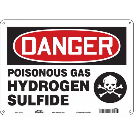 Chemical Sign,14" W,10" H,0.055" Thick (