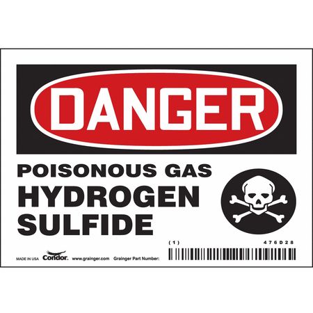 Chemical Sign,5" W,3-1/2" H,0.004" Thick