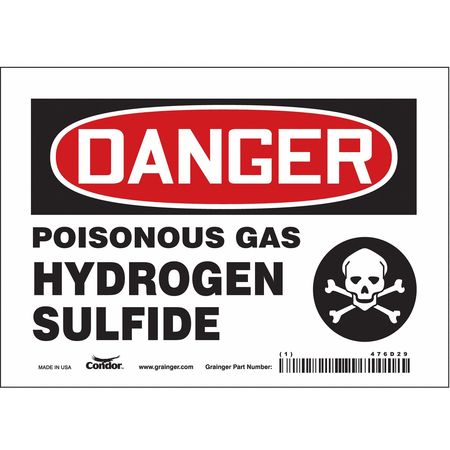 Chemical Sign,7" W,5" H,0.004" Thickness