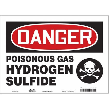 Chemical Sign,14" W,10" H,0.004" Thick (