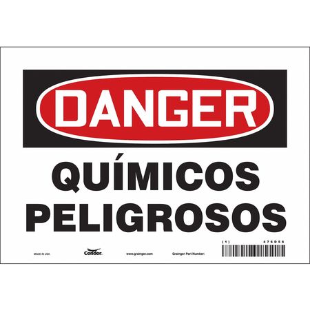 Chemical Sign,10"w,7" H,0.004" Thickness