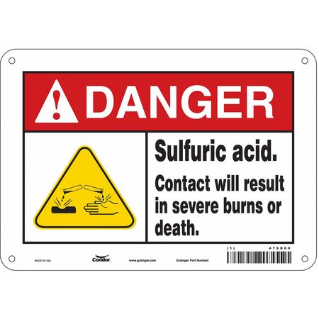 Chemical Sign,10"w,7" H,0.055" Thickness