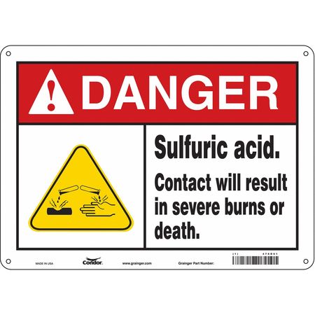 Chemical Sign,14" W,10" H,0.055" Thick (