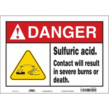 Chemical Sign,14" W,10" H,0.004" Thick (