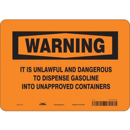 Chemical Sign,10"w,7" H,0.004" Thickness