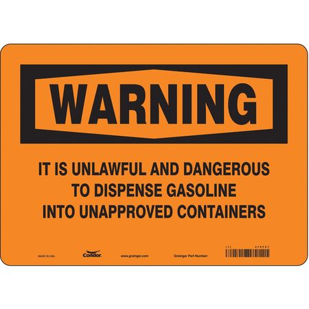 Chemical Sign,14" W,10" H,0.004" Thick (