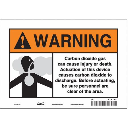 Chemical Sign,10"w,7" H,0.004" Thickness