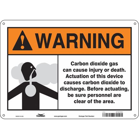 Chemical Sign,14" W,10" H,0.055" Thick (