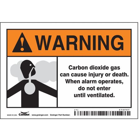 Chemical Sign,5" W,3-1/2" H,0.004" Thick