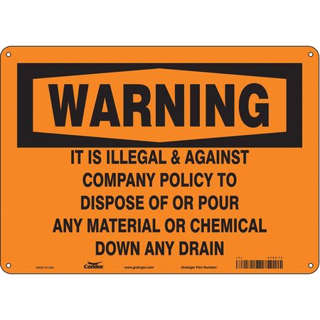 Chemical Sign,14" W,10" H,0.055" Thick (