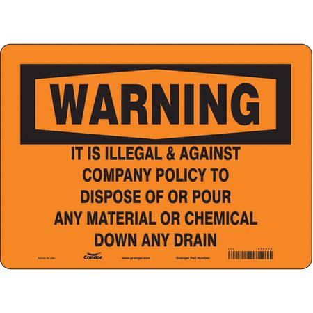 Chemical Sign,14" W,10" H,0.004" Thick (