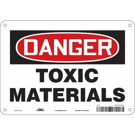 Chemical Sign,10"w,7" H,0.055" Thickness