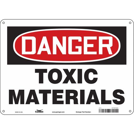 Chemical Sign,14" W,10" H,0.055" Thick (