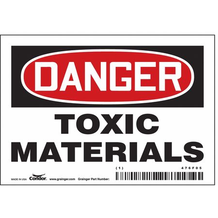 Chemical Sign,5" W,3-1/2" H,0.004" Thick