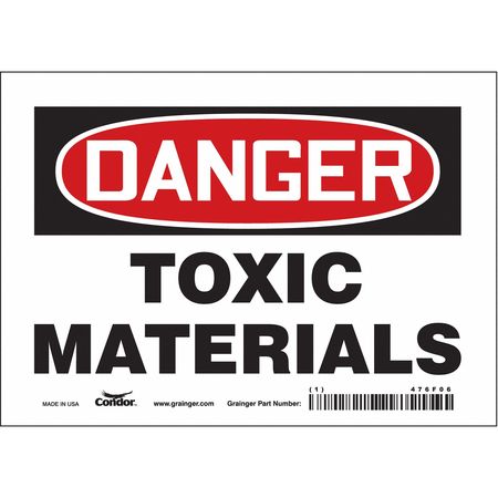 Chemical Sign,7" W,5" H,0.004" Thickness