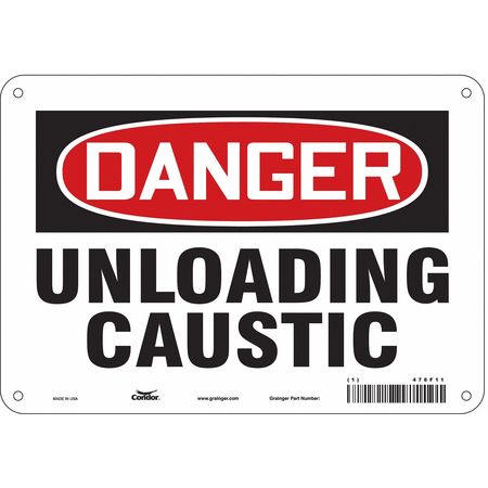 Chemical Sign,10"w,7" H,0.055" Thickness