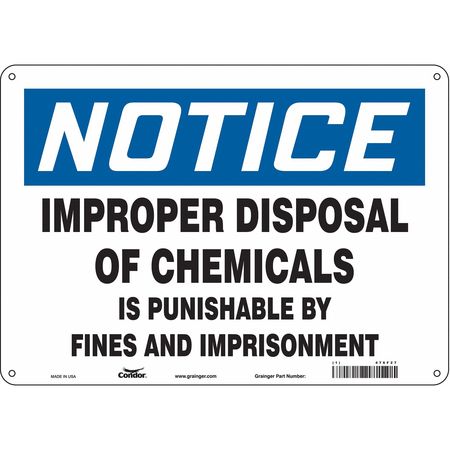 Chemical Sign,14" W,10" H,0.055" Thick (