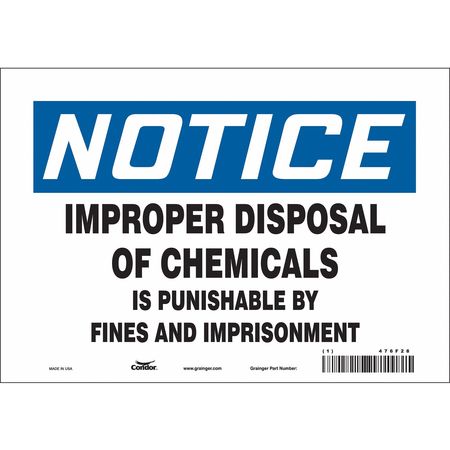 Chemical Sign,10"w,7" H,0.004" Thickness