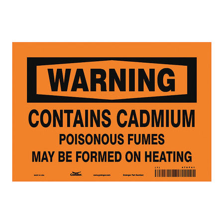 Chemical Sign,10"w,7" H,0.055" Thickness