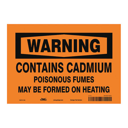 Chemical Sign,10"w,7" H,0.004" Thickness